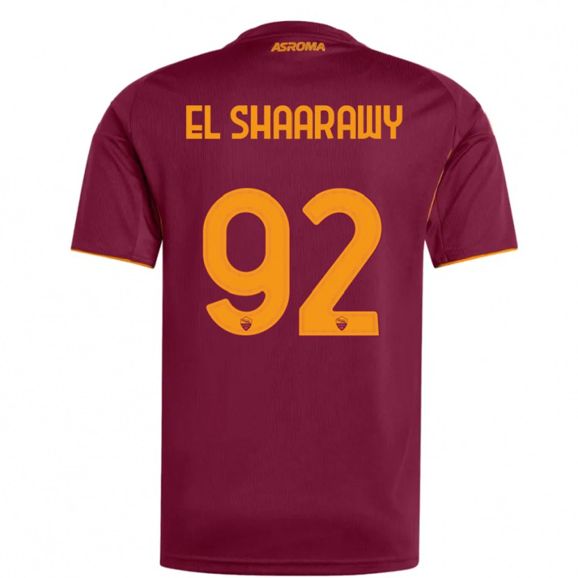 Danxen Kinderen Stephan El Shaarawy #92 Bourgondisch Oranje Thuisshirt Thuistenue 2025/26 T-Shirt