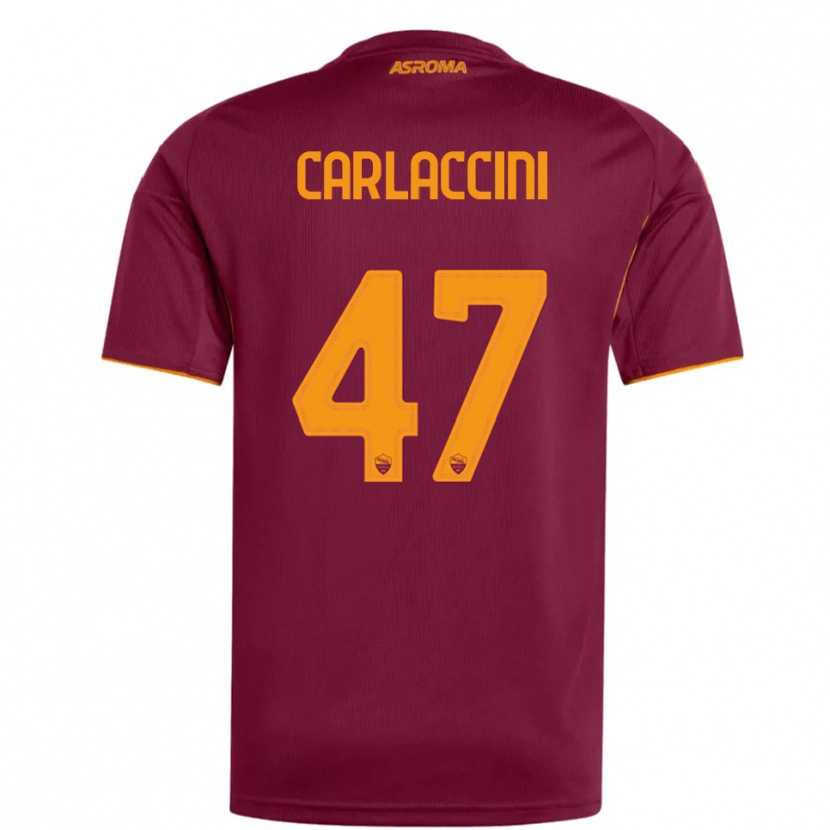 Danxen Kinderen Samuele Carlaccini #47 Bourgondisch Oranje Thuisshirt Thuistenue 2025/26 T-Shirt