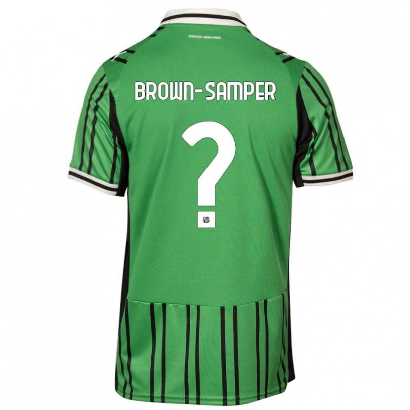 Danxen Kinderen Isaac Brown-Samper #0 Groen Zwart Thuisshirt Thuistenue 2025/26 T-Shirt