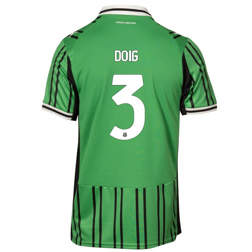 Danxen Kinderen Josh Doig #3 Groen Zwart Thuisshirt Thuistenue 2025/26 T-Shirt