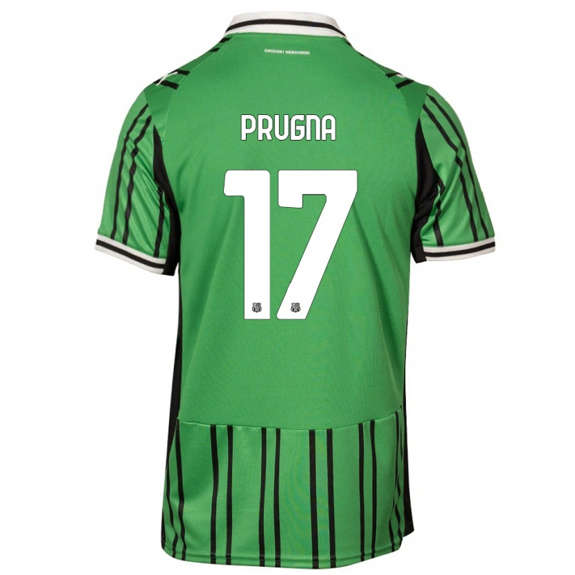 Danxen Kinderen Cecilia Prugna #17 Groen Zwart Thuisshirt Thuistenue 2025/26 T-Shirt