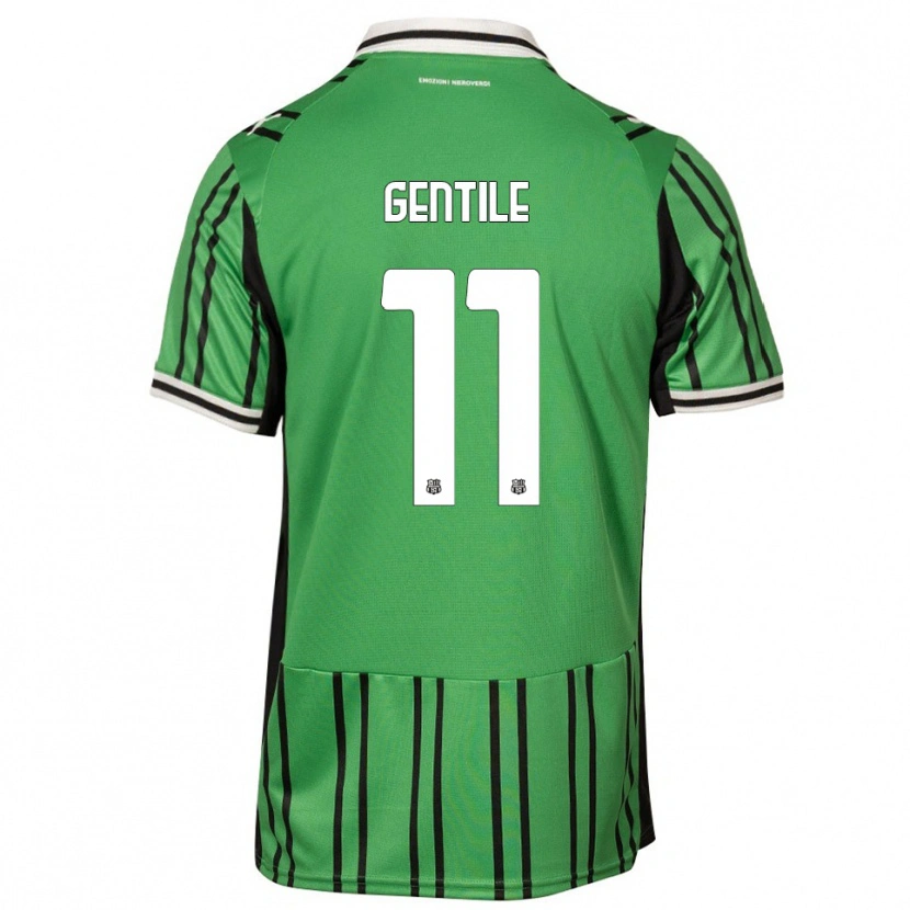Danxen Kinderen Raffaele Gentile #11 Groen Zwart Thuisshirt Thuistenue 2025/26 T-Shirt