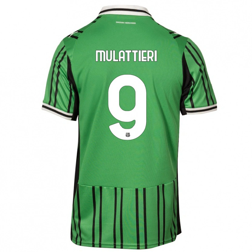 Danxen Kinderen Samuele Mulattieri #9 Groen Zwart Thuisshirt Thuistenue 2025/26 T-Shirt