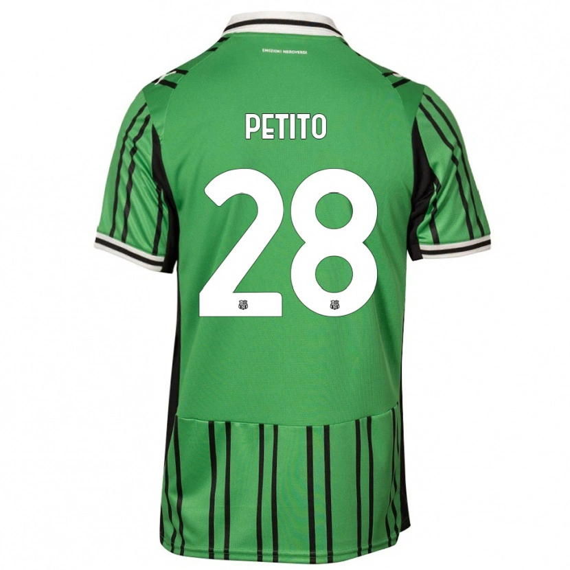 Danxen Kinderen Christian Petito #28 Groen Zwart Thuisshirt Thuistenue 2025/26 T-Shirt