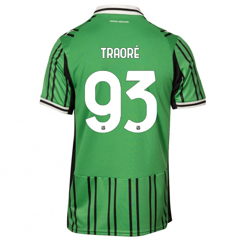 Danxen Kinderen Kadidia Traoré #93 Groen Zwart Thuisshirt Thuistenue 2025/26 T-Shirt