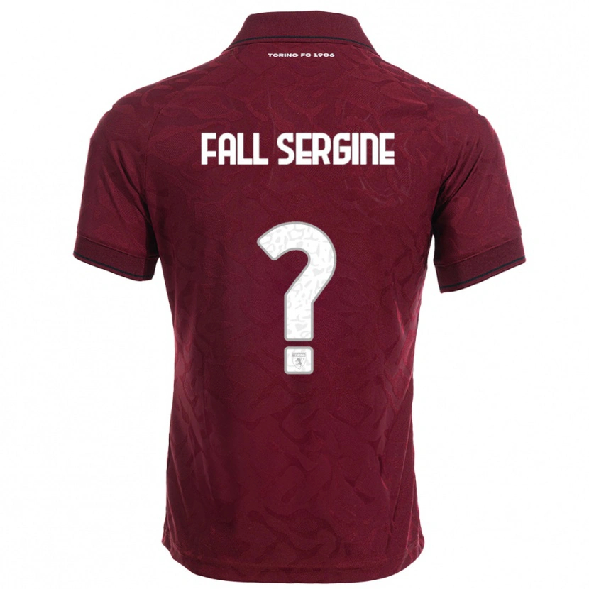 Danxen Kinderen Fallou Fall Sergine #0 Bourgondisch Wit Thuisshirt Thuistenue 2025/26 T-Shirt