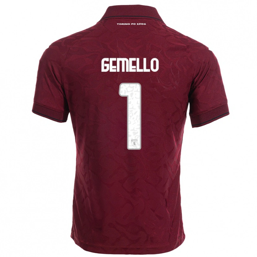 Danxen Kinderen Luca Gemello #1 Bourgondisch Wit Thuisshirt Thuistenue 2025/26 T-Shirt