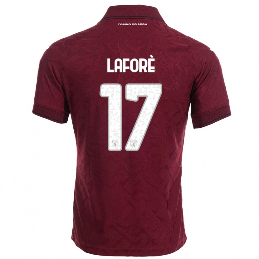 Danxen Kinderen Bladis Laforè #17 Bourgondisch Wit Thuisshirt Thuistenue 2025/26 T-Shirt