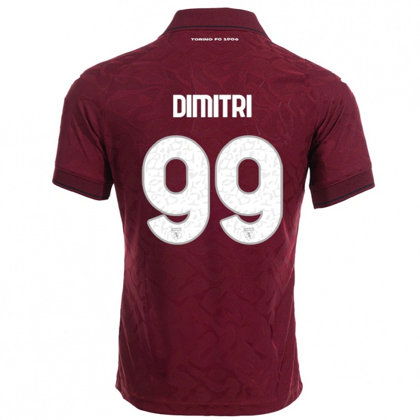 Danxen Kinderen Matteo Dimitri #99 Bourgondisch Wit Thuisshirt Thuistenue 2025/26 T-Shirt