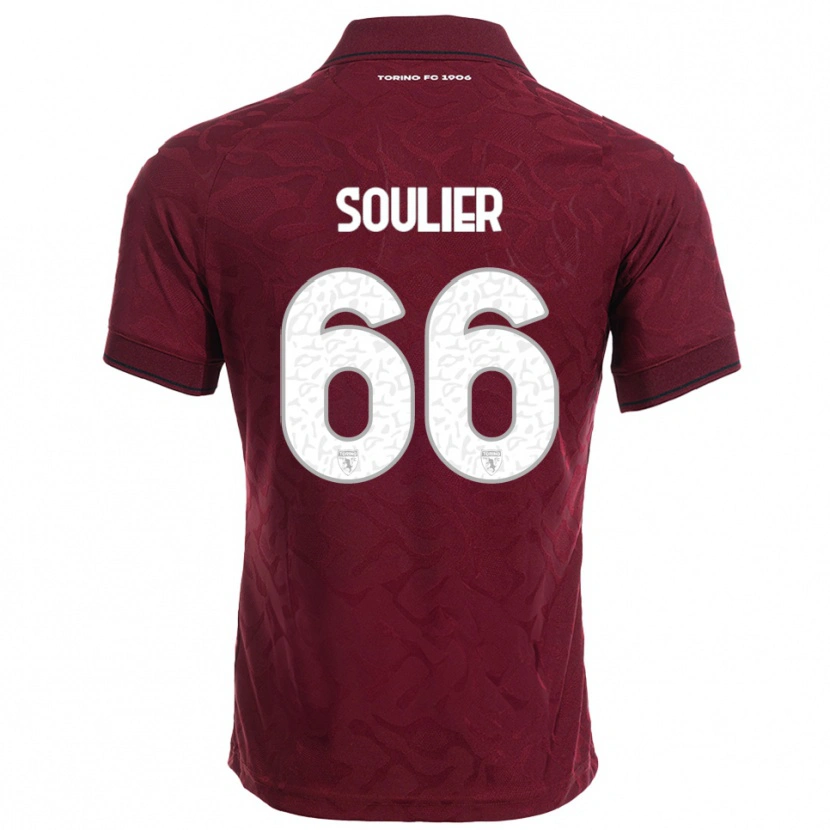 Danxen Kinderen Evan Soulier #66 Bourgondisch Wit Thuisshirt Thuistenue 2025/26 T-Shirt