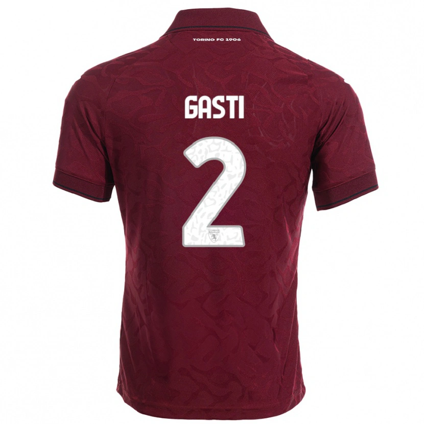 Danxen Kinderen Habtamu Gasti #2 Bourgondisch Wit Thuisshirt Thuistenue 2025/26 T-Shirt