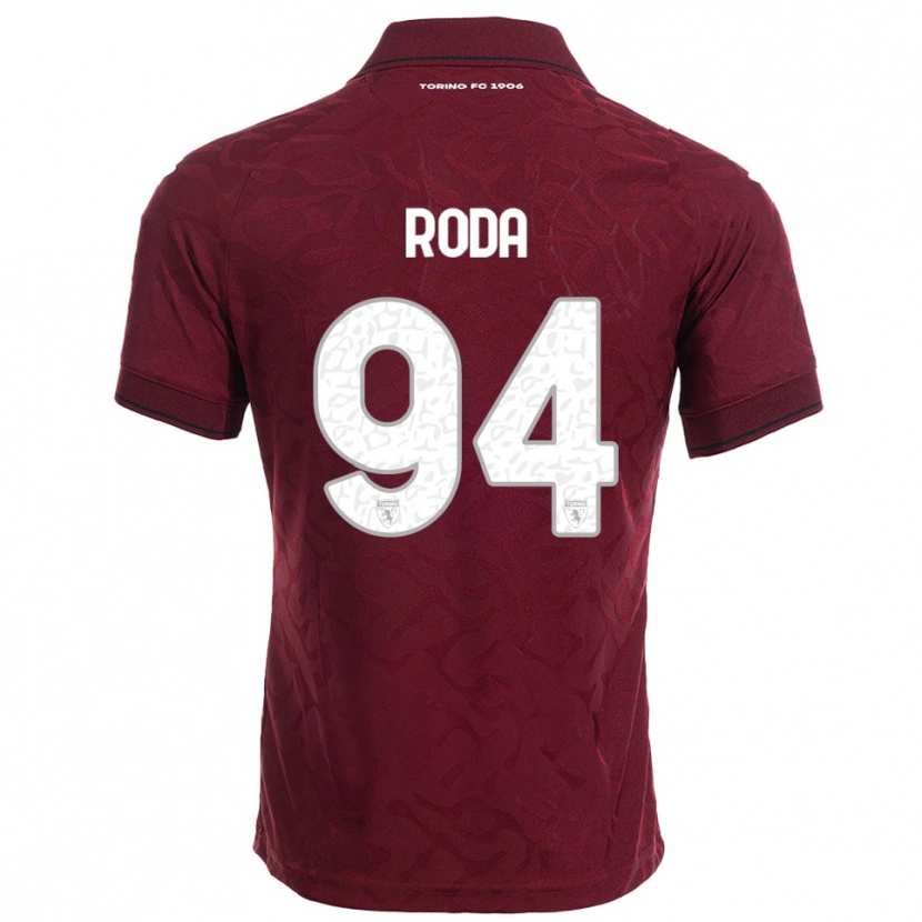 Danxen Kinderen Alex Roda #94 Bourgondisch Wit Thuisshirt Thuistenue 2025/26 T-Shirt