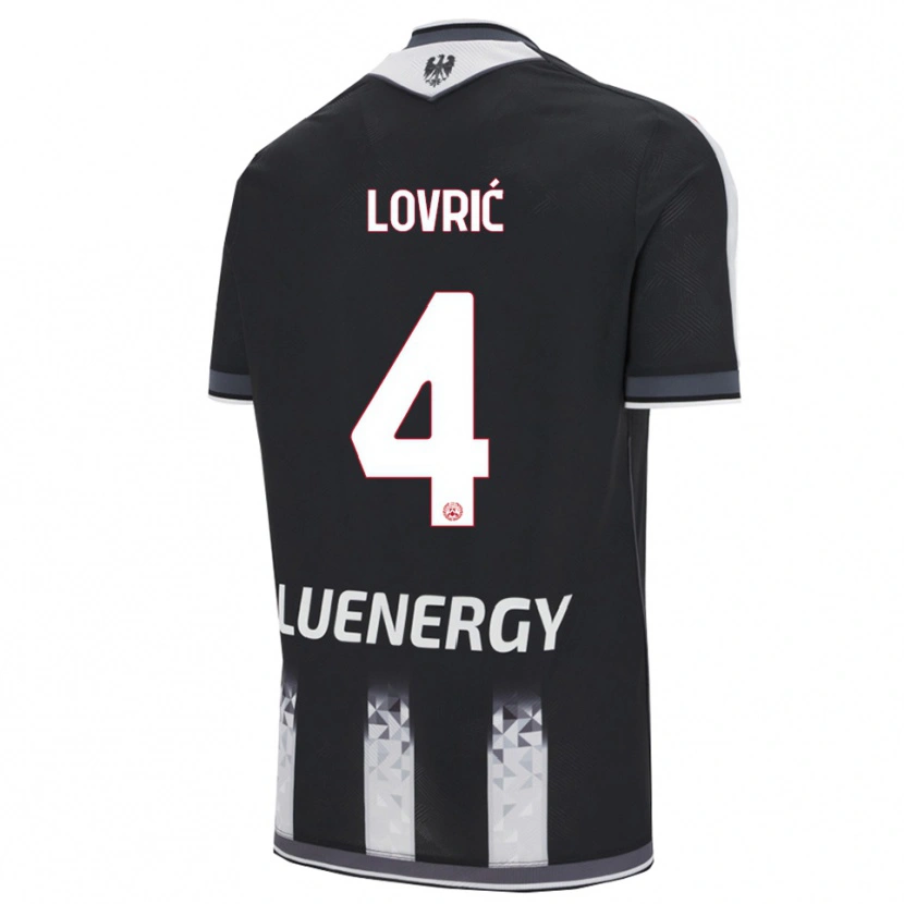 Danxen Kinderen Sandi Lovrić #4 Zwart Wit Thuisshirt Thuistenue 2025/26 T-Shirt