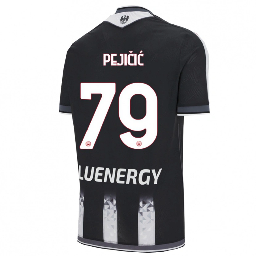 Danxen Kinderen David Pejičić #79 Zwart Wit Thuisshirt Thuistenue 2025/26 T-Shirt