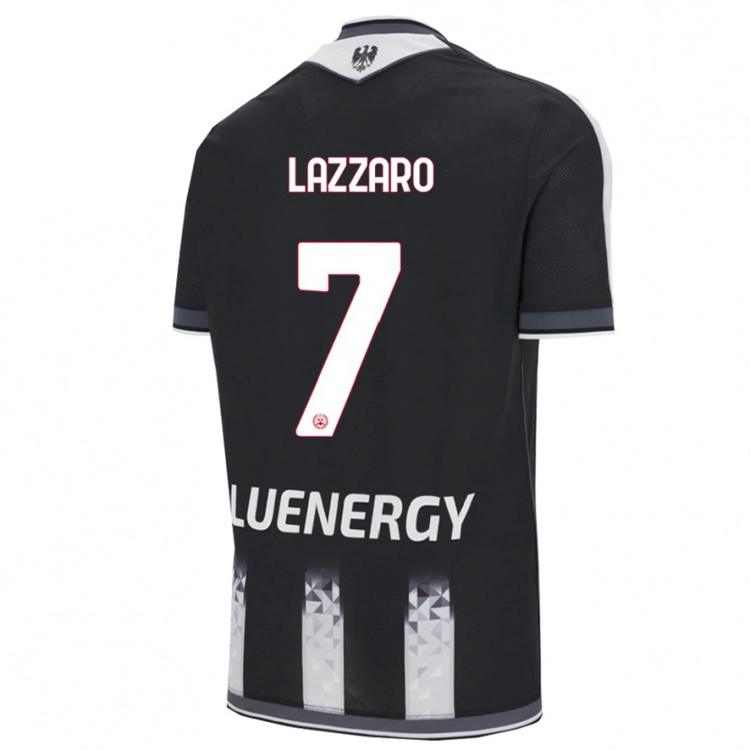 Danxen Kinderen Davide Lazzaro #7 Zwart Wit Thuisshirt Thuistenue 2025/26 T-Shirt