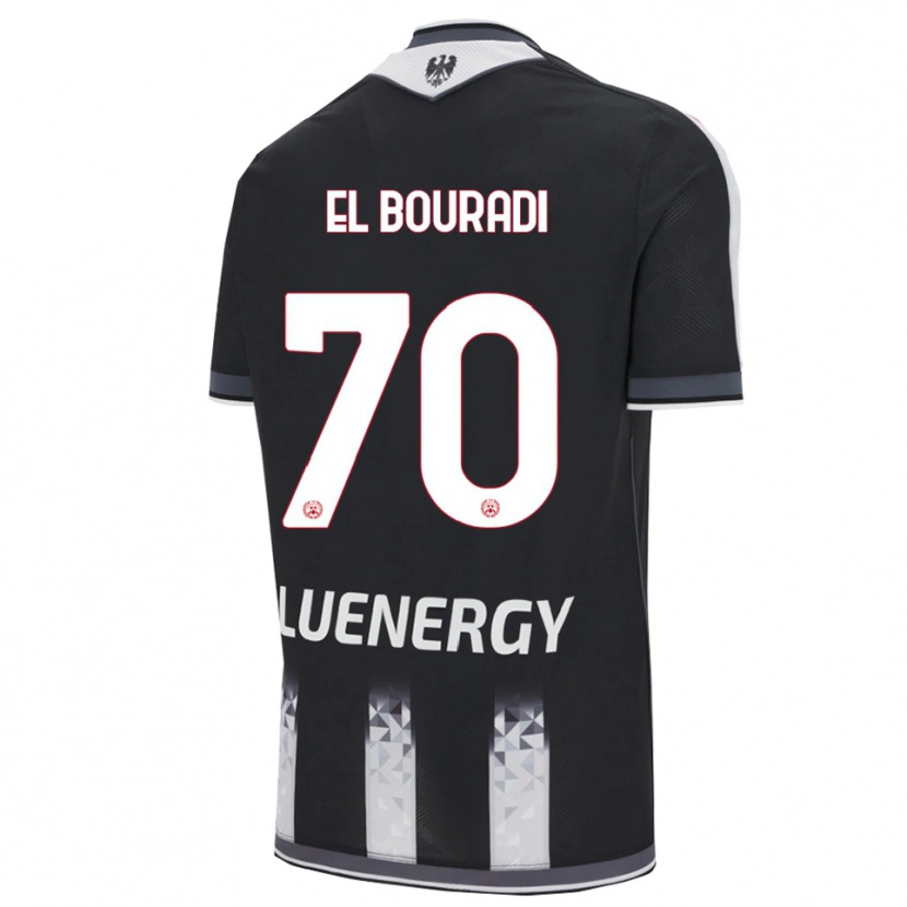 Danxen Kinderen Walid El Bouradi #70 Zwart Wit Thuisshirt Thuistenue 2025/26 T-Shirt