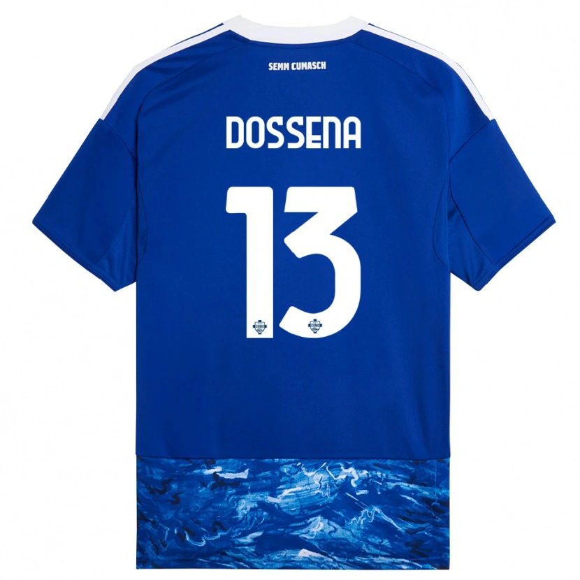 Danxen Kinderen Alberto Dossena #13 Blauw Wit Thuisshirt Thuistenue 2025/26 T-Shirt