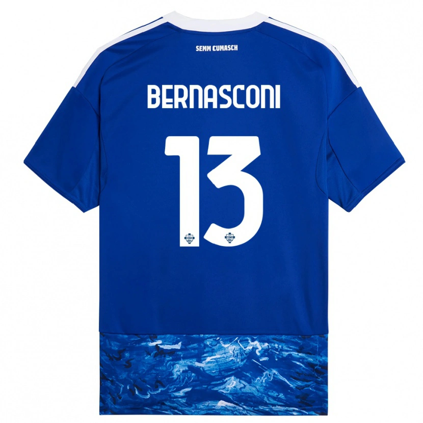 Danxen Kinderen Enea Bernasconi #13 Blauw Wit Thuisshirt Thuistenue 2025/26 T-Shirt