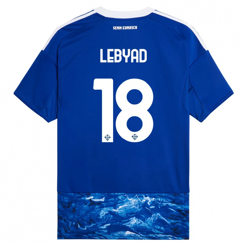 Danxen Kinderen Omar Lebyad #18 Blauw Wit Thuisshirt Thuistenue 2025/26 T-Shirt