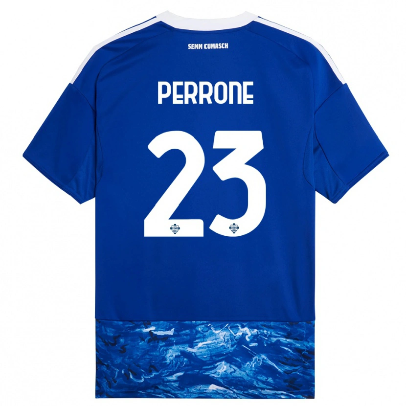 Danxen Kinderen Máximo Perrone #23 Blauw Wit Thuisshirt Thuistenue 2025/26 T-Shirt