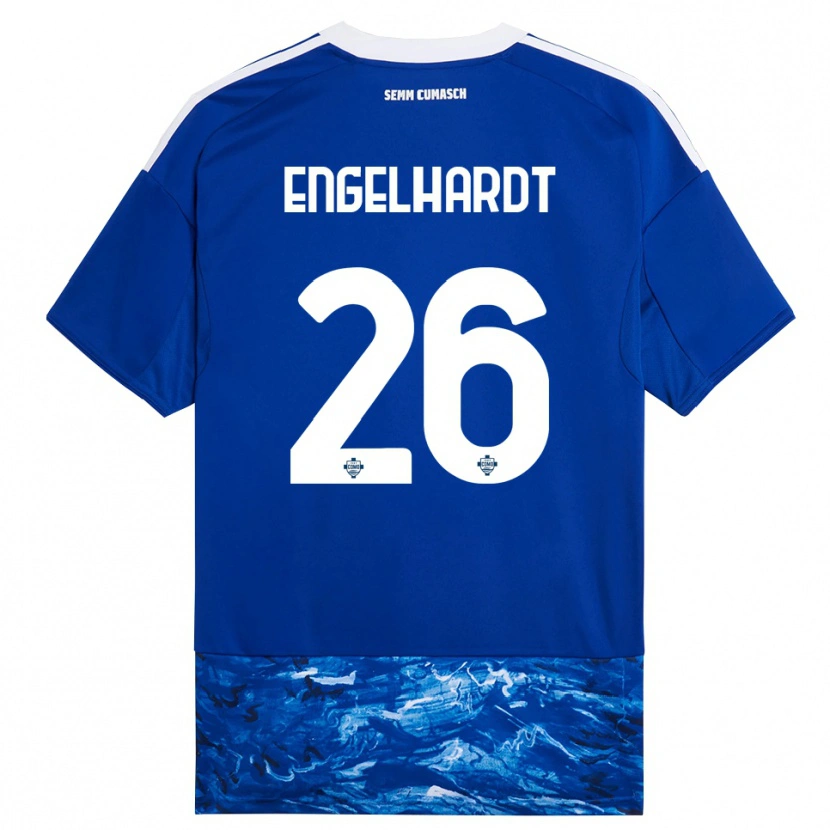 Danxen Kinderen Yannik Engelhardt #26 Blauw Wit Thuisshirt Thuistenue 2025/26 T-Shirt