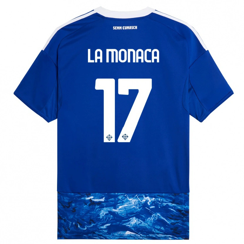 Danxen Kinderen Michael La Monaca #17 Blauw Wit Thuisshirt Thuistenue 2025/26 T-Shirt