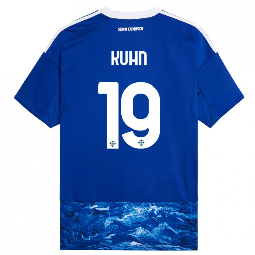 Danxen Kinderen Nicolas Kühn #19 Blauw Wit Thuisshirt Thuistenue 2025/26 T-Shirt