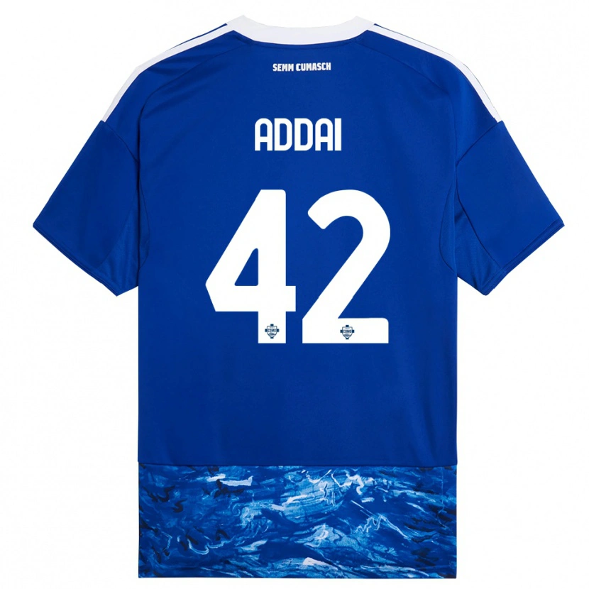 Danxen Kinderen Jayden Addai #42 Blauw Wit Thuisshirt Thuistenue 2025/26 T-Shirt
