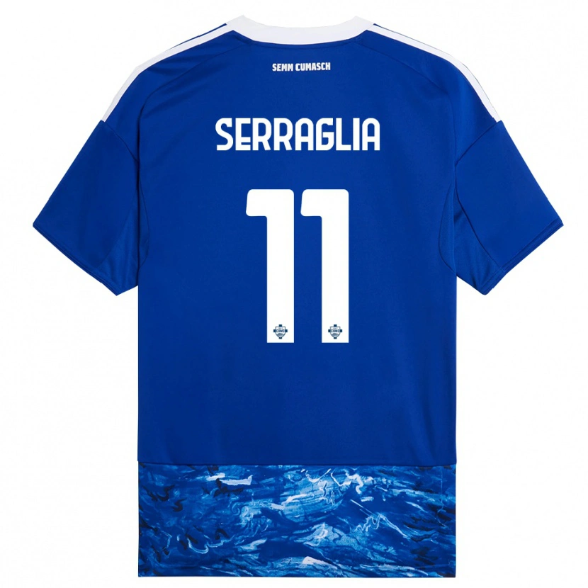 Danxen Kinderen Lucas Serraglia #11 Blauw Wit Thuisshirt Thuistenue 2025/26 T-Shirt