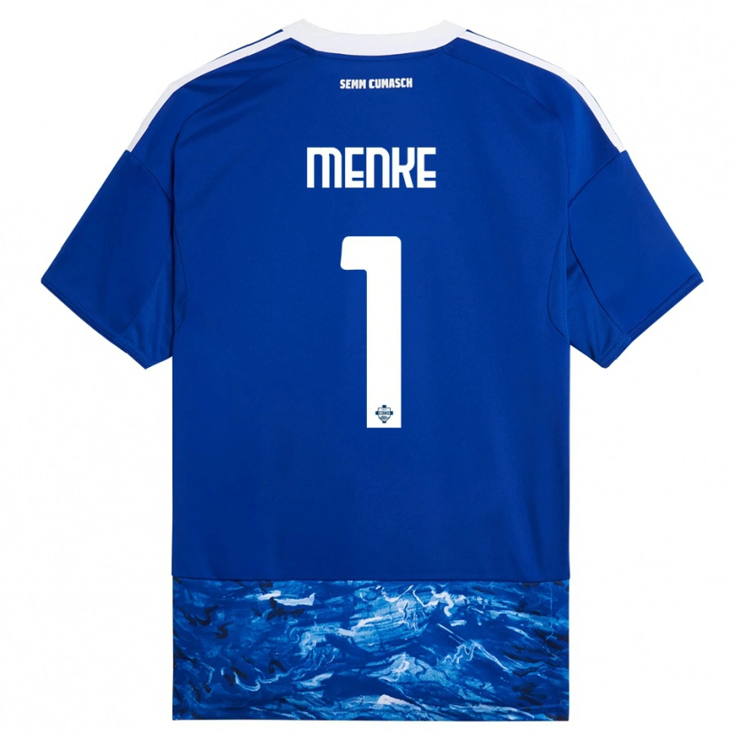 Danxen Kinderen Henrique Menke #1 Blauw Wit Thuisshirt Thuistenue 2025/26 T-Shirt