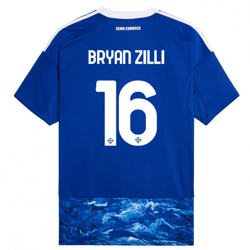 Danxen Kinderen Rocco Bryan Zilli #16 Blauw Wit Thuisshirt Thuistenue 2025/26 T-Shirt