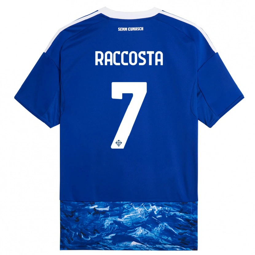 Danxen Kinderen Jacopo Raccosta #7 Blauw Wit Thuisshirt Thuistenue 2025/26 T-Shirt