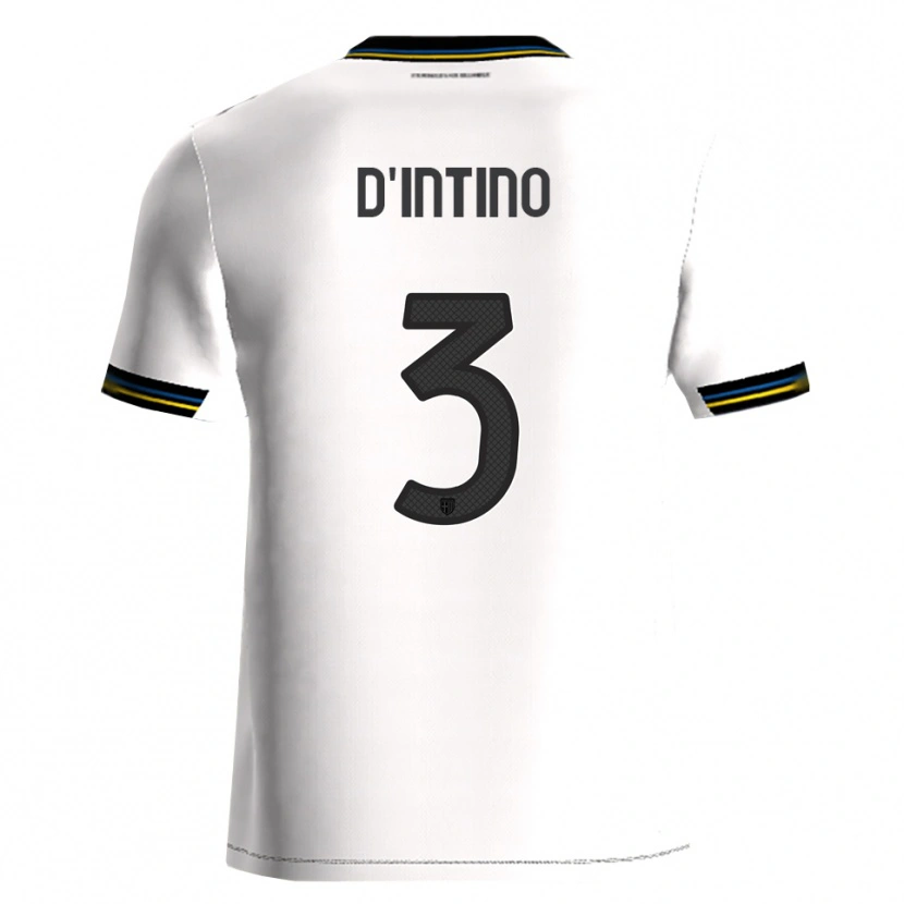 Danxen Kinderen Roberto D'intino #3 Wit Zwart Thuisshirt Thuistenue 2025/26 T-Shirt
