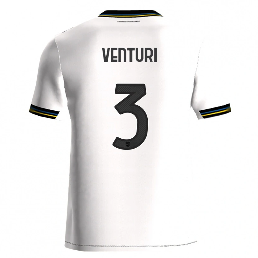 Danxen Kinderen Edoardo Venturi #3 Wit Zwart Thuisshirt Thuistenue 2025/26 T-Shirt