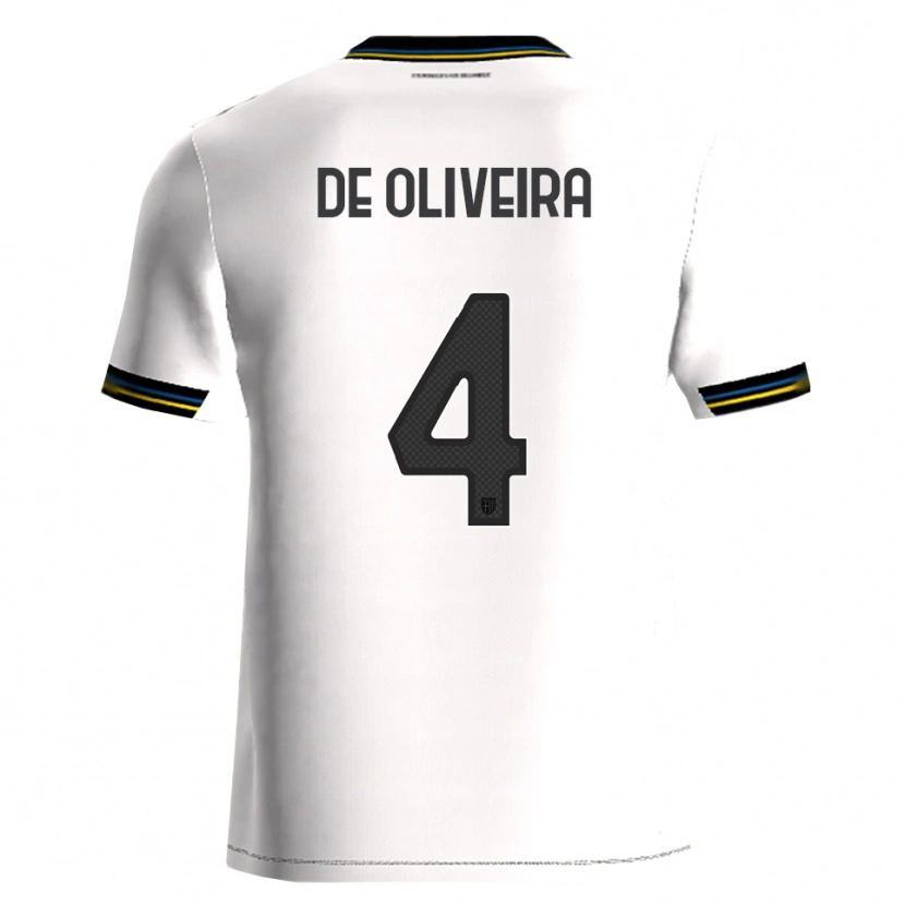 Danxen Kinderen Luca De Oliveira #4 Wit Zwart Thuisshirt Thuistenue 2025/26 T-Shirt