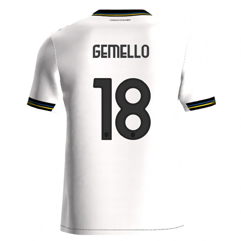 Danxen Kinderen Andrea Gemello #18 Wit Zwart Thuisshirt Thuistenue 2025/26 T-Shirt