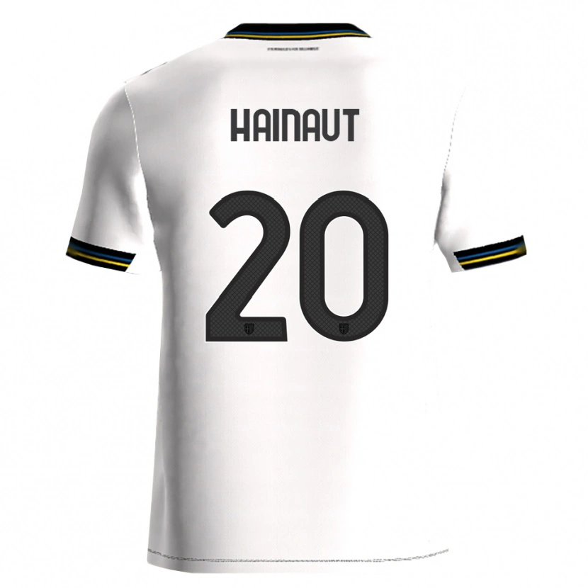 Danxen Kinderen Antoine Hainaut #20 Wit Zwart Thuisshirt Thuistenue 2025/26 T-Shirt