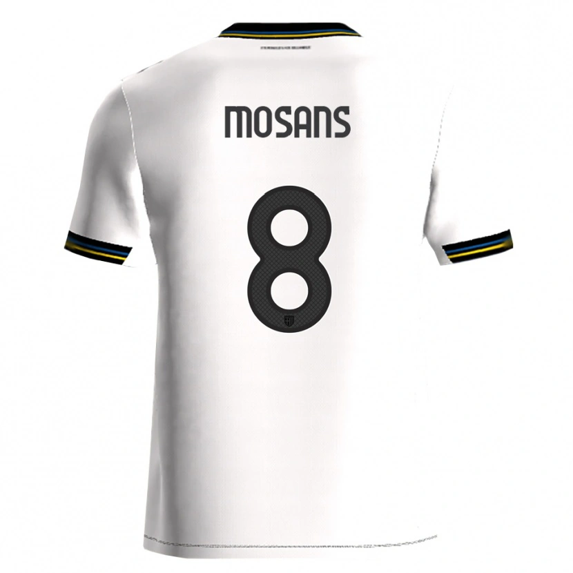 Danxen Kinderen Kristaps Mosans #8 Wit Zwart Thuisshirt Thuistenue 2025/26 T-Shirt