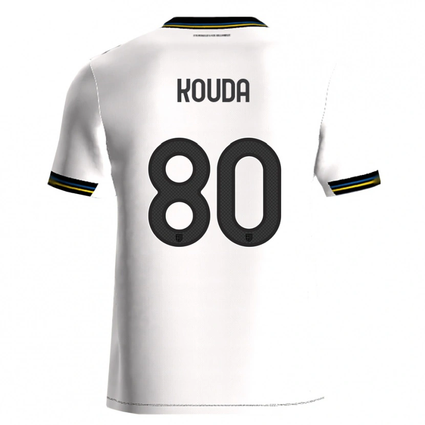 Danxen Kinderen Rachid Kouda #80 Wit Zwart Thuisshirt Thuistenue 2025/26 T-Shirt