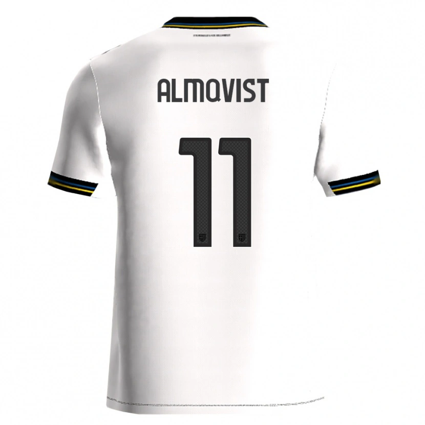 Danxen Kinderen Pontus Almqvist #11 Wit Zwart Thuisshirt Thuistenue 2025/26 T-Shirt