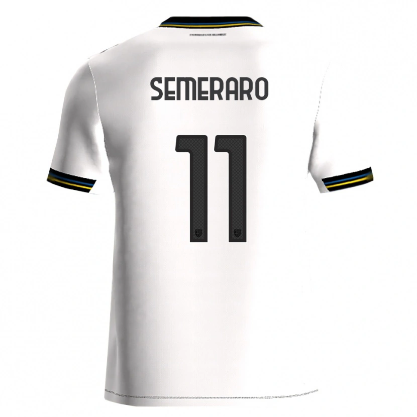 Danxen Kinderen Riccardo Semeraro #11 Wit Zwart Thuisshirt Thuistenue 2025/26 T-Shirt