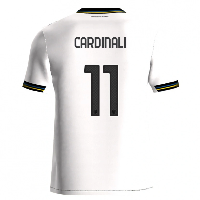 Danxen Kinderen Alessandro Cardinali #11 Wit Zwart Thuisshirt Thuistenue 2025/26 T-Shirt
