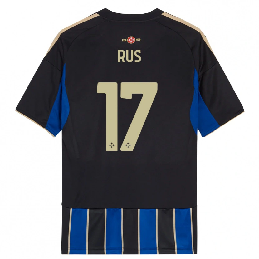 Danxen Kinderen Adrian Rus #17 Zwart Blauw Thuisshirt Thuistenue 2025/26 T-Shirt