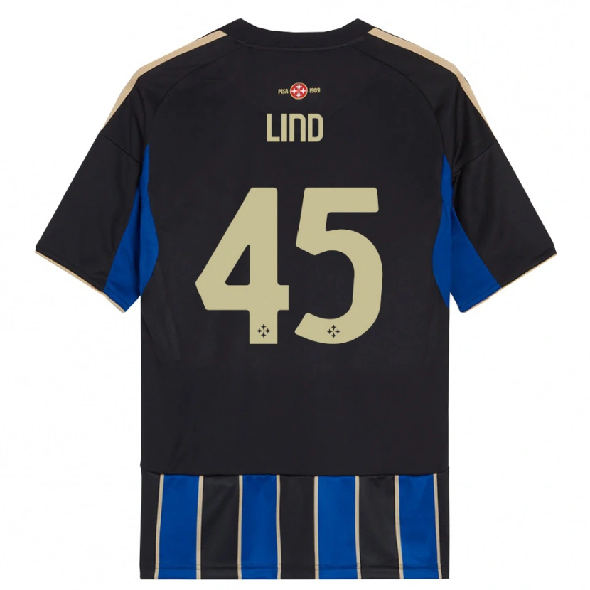 Danxen Kinderen Alexander Lind #45 Zwart Blauw Thuisshirt Thuistenue 2025/26 T-Shirt
