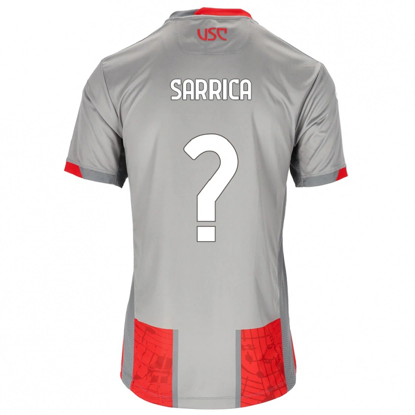 Danxen Kinderen Antonino Sarrica #0 Rood Grijs Thuisshirt Thuistenue 2025/26 T-Shirt