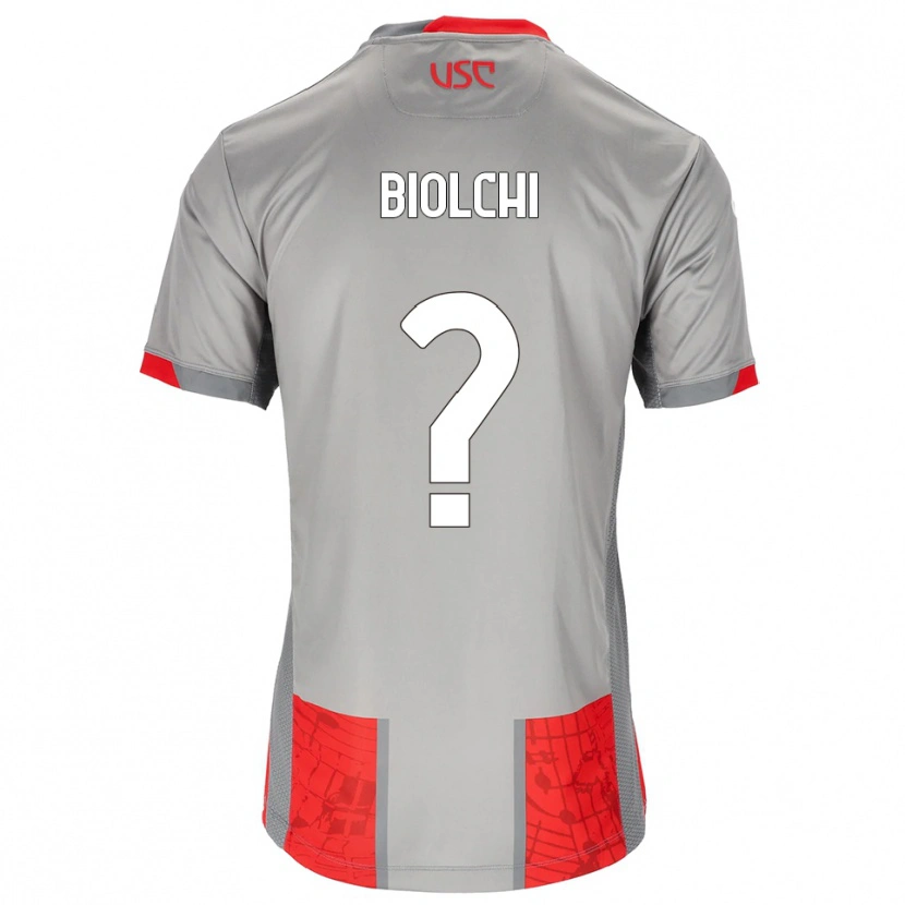 Danxen Kinderen Pietro Biolchi #0 Rood Grijs Thuisshirt Thuistenue 2025/26 T-Shirt