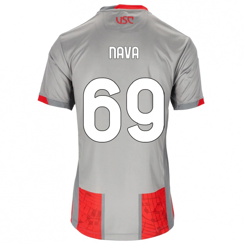 Danxen Kinderen Lapo Nava #69 Rood Grijs Thuisshirt Thuistenue 2025/26 T-Shirt