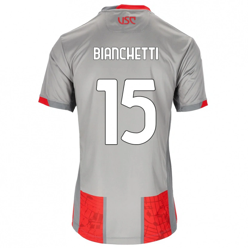 Danxen Kinderen Matteo Bianchetti #15 Rood Grijs Thuisshirt Thuistenue 2025/26 T-Shirt