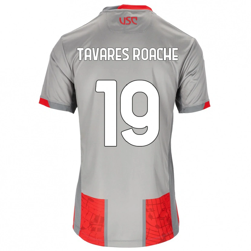 Danxen Kinderen Carter Tavares Roache #19 Rood Grijs Thuisshirt Thuistenue 2025/26 T-Shirt