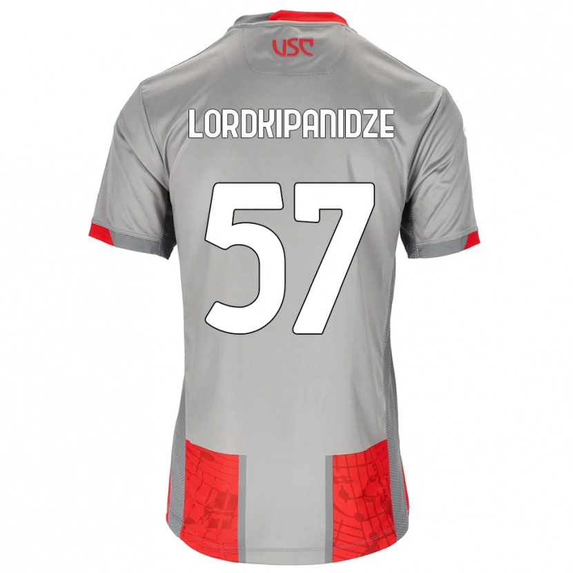 Danxen Kinderen Dachi Lordkipanidze #57 Rood Grijs Thuisshirt Thuistenue 2025/26 T-Shirt
